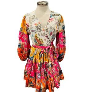 Charina Sarte Paisley Print Mini Dress Size XS NWOT